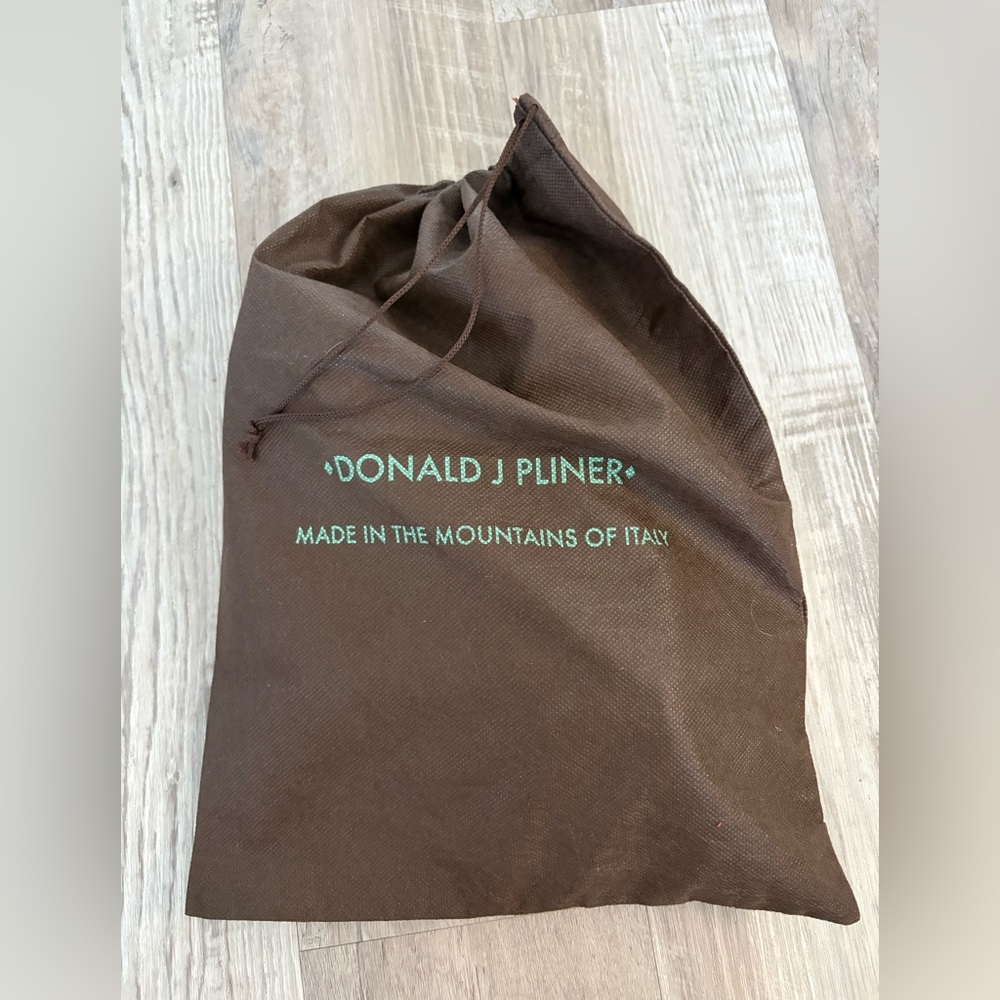 Donald J Pliner Brown Dust Bag with Green Logo